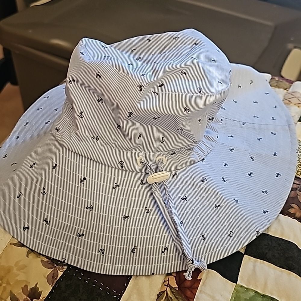 Ami & Li Toddler Sun Cap. Anchor design
